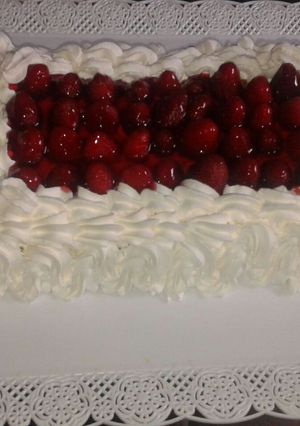 Una foto de Postre de frutillas