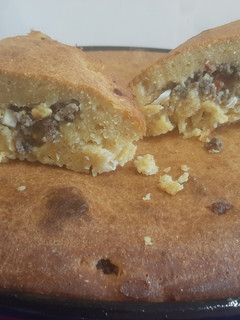 Una foto de Sopa so'o (Sopa Paraguaya con carne)
