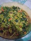 Tumis kembang daun kates(pepaya)