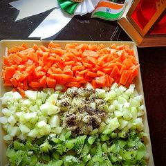 A picture of Tri colour kosambari.