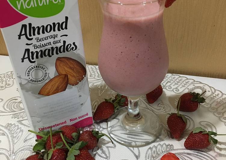 Cara memasak Strawberry Banana Smoothie  Cepat