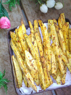 Foto resep Ubi Jalar Panggang Pedas / Baked Spicy Sweet Potato