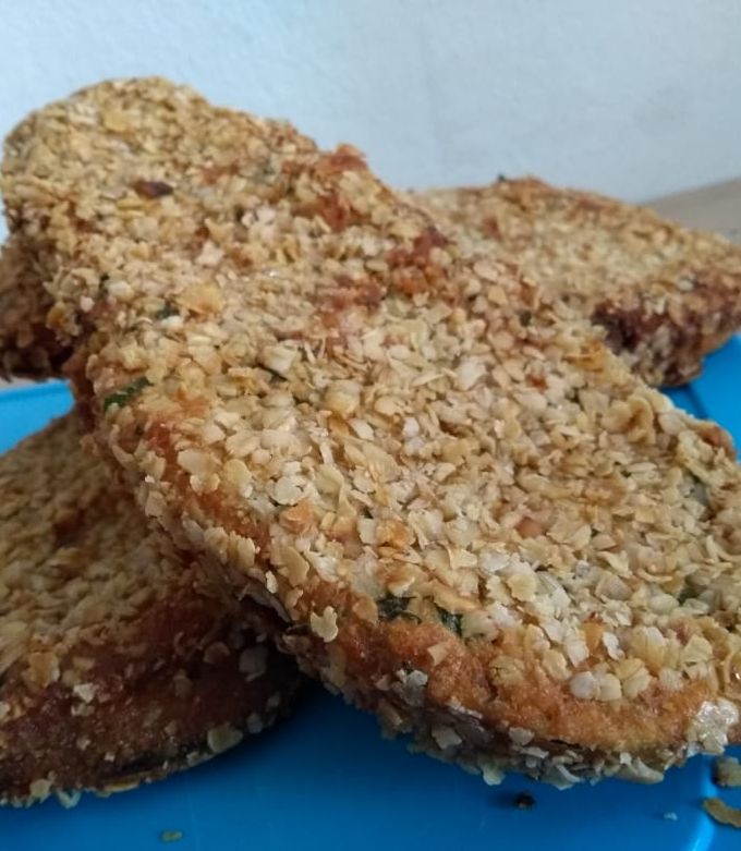 Una foto de Milanesas de berenjena