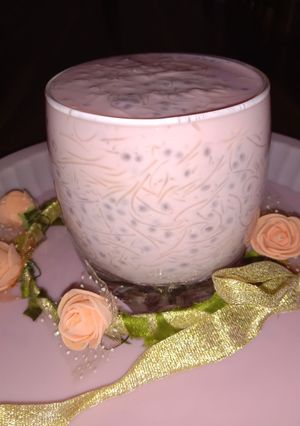 A picture of Rose petals and seviyan milk.