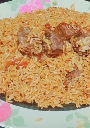 صورة لوصفة كبسه باللحمه