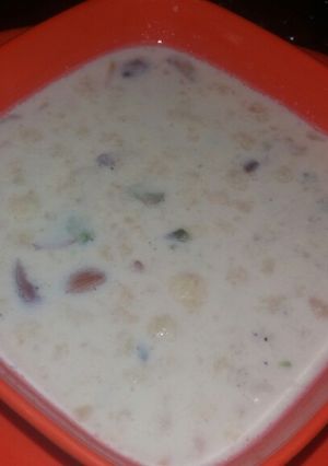 A picture of Boondi kheer.