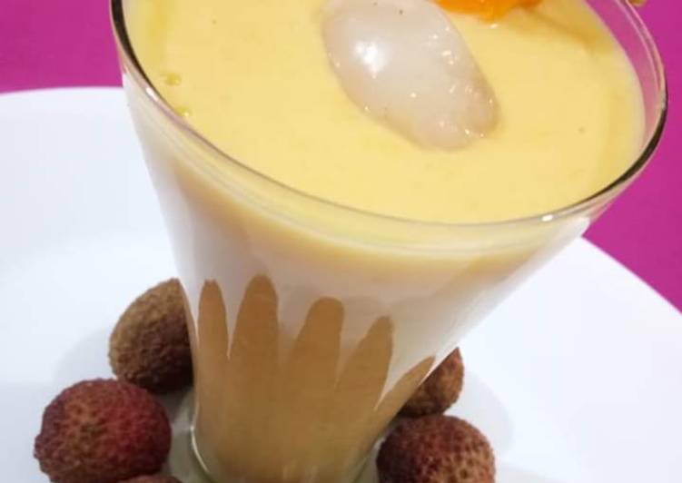 Easiest Way to Prepare Homemade Mango litchi smoothie