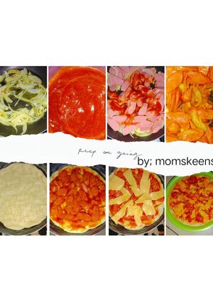 Foto resep Pizza teflon homemade by momskeens yummie 🍕🍕🍕
