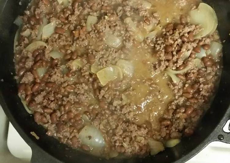 How to Make Favorite Hamburger, Beans, &amp; Onions