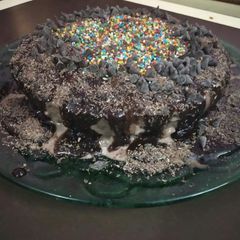 A picture of Choco chips loaded brownie.