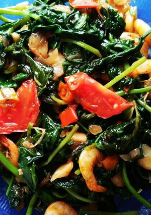 Foto resep Cah udang kangkung