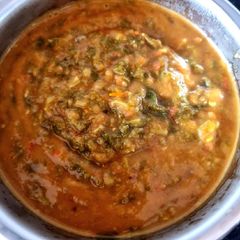 A picture of Dal palak (Thotakura pappu).