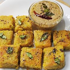 A picture of High Protein Soya Paneer Steamed Cubes.