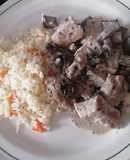 Filete de puerco con portobello