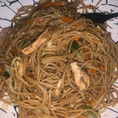 A picture of Local spaghetti chow mein.