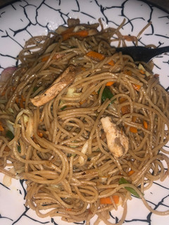 A picture of Local spaghetti chow mein.