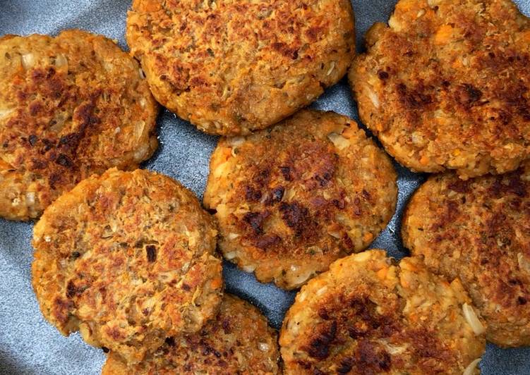 Hamburguesas veganas de avena y verduras con robot ClickChef Moulinex