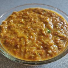 A picture of Kolluparupu Thovaiyal/Horse Gram Chutney.