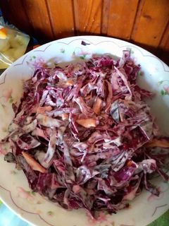 Lilakáposzta saláta recept fotója