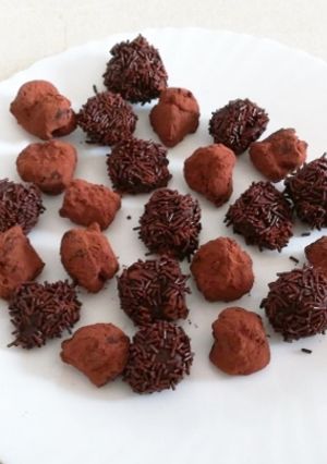 Una foto de Trufas de chocolate caseras!