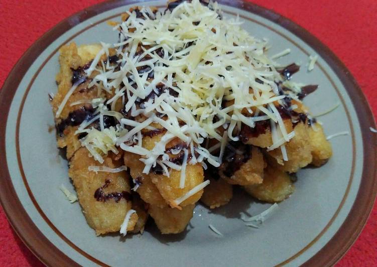 Pisang crispy coklat keju