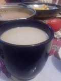 Atole de amaranto y almendras con miel de maguey o agave campirano