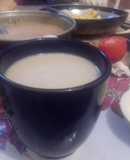 Atole de amaranto y almendras con miel de maguey o agave campirano