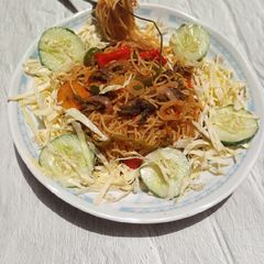 Fried veggies spaghetti A picture of Fried veggies spaghetti.