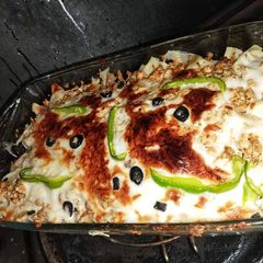 A picture of Chicken lasagna.