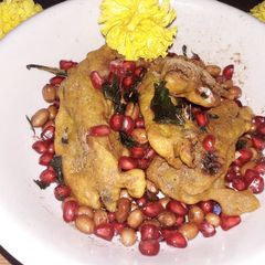 A picture of Potato,paneer stuffed chilly.