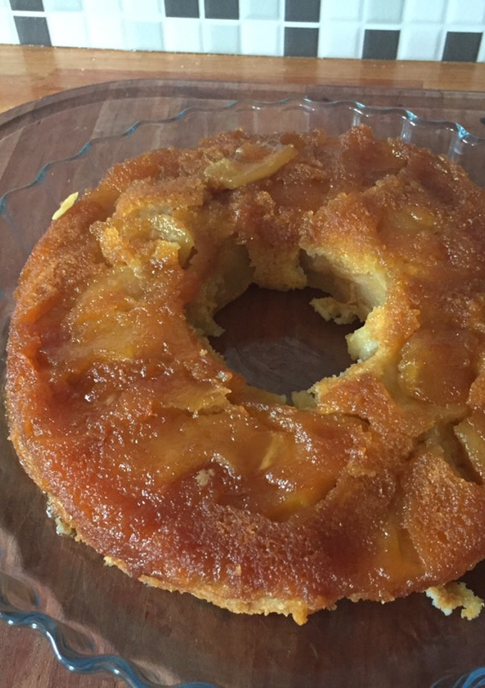 Una foto de Tarta invertida de manzana 🍎