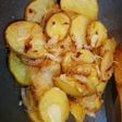 Sauté potato with parmesan