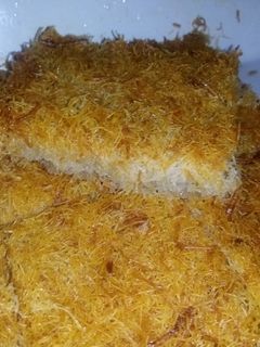 صورة لوصفة كنافة سادة بالزيت النباتي بنكهة السمنة البلدي