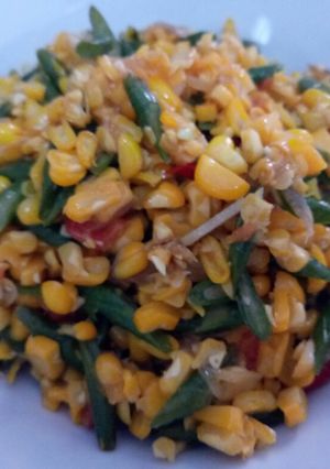Foto resep Tumis jagung dan kacang panjang