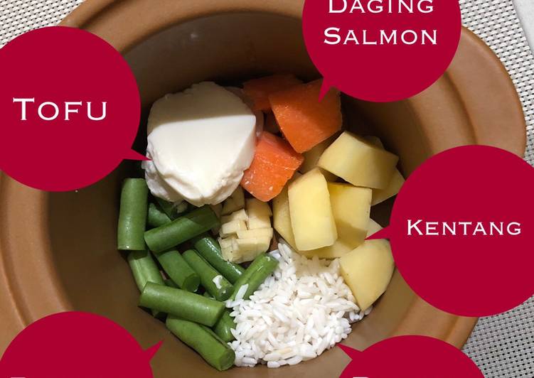 Bagaimana Membuat MPASI Bubur Kentang Salmon Tofu Buncis, Lezat Sekali