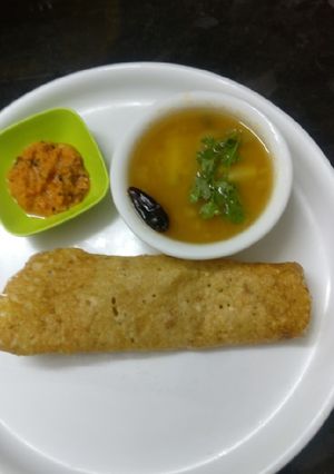 A picture of Foxtail millet dosa.