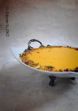 عکسی از دستور پودینگ زعفرانی
