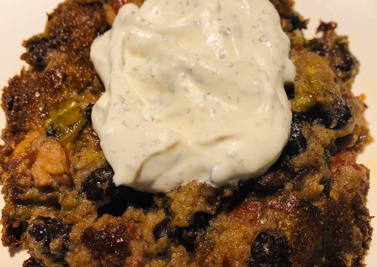 Recipe: Delicious 2 – Bean Spicy🌶Cakes With Sour Cream Sauce