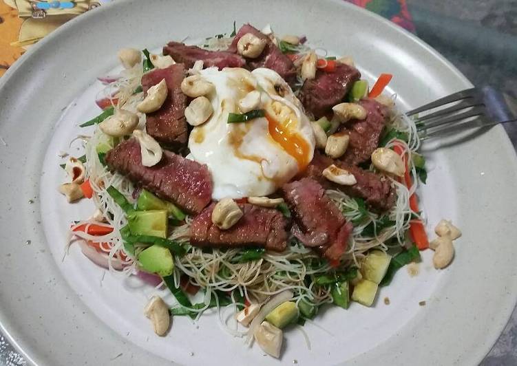 Recipe of Super Quick Homemade Beef & noodle salad