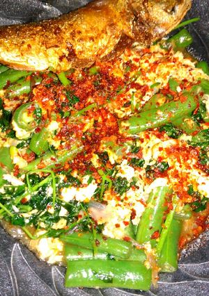 Foto resep Tumis buncis + daun kelor simpel