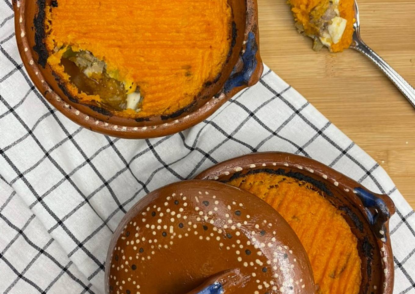 Pastel de camote con olla a presión y horno eléctrico