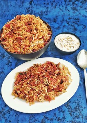 A picture of Black Chana Biriyani.