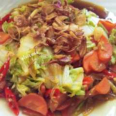 A picture of Tumis sawi putih ➕ wortel.