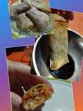 Arrolladitos primavera (o casi) rellenos de pollo