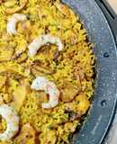 Arroz con pota y gambón