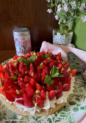 A picture of No-Bake Strawberry Tart.
