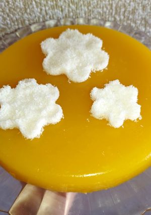 Una foto de Postre frío gelatinoso de naranja