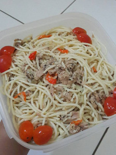 Foto resep Spaghetti Aglio Olio Tuna