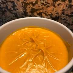 Una foto de Crema de “Halloween” calabaza con toque asado (Con Thermomix)