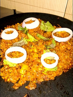 A picture of Mutton Tawa qeema.
